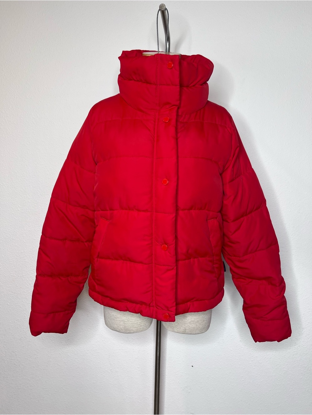 Abercrombie & Fitch Red Quilted Puffer Jacket